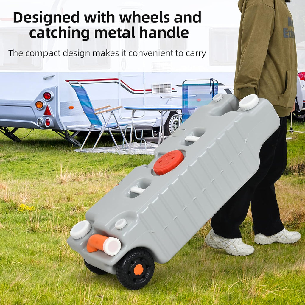 19.8 Gallon Large Capacity Portable Water Holding Tank with Built-in Handle Odorless Tote for Camper