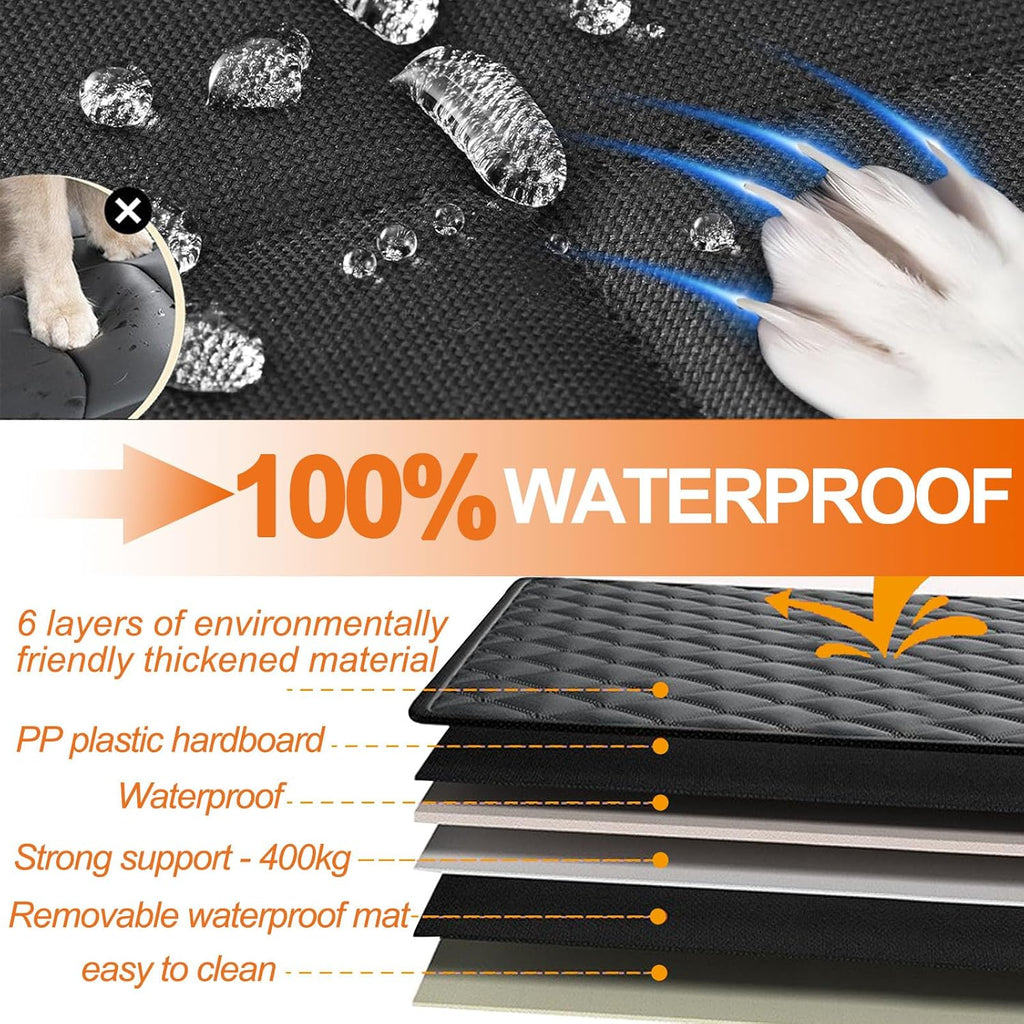 Back Seat Extender for Dogs With Hard Bottom-Upgraded Anti-Scratch For Car&SUV&Truck