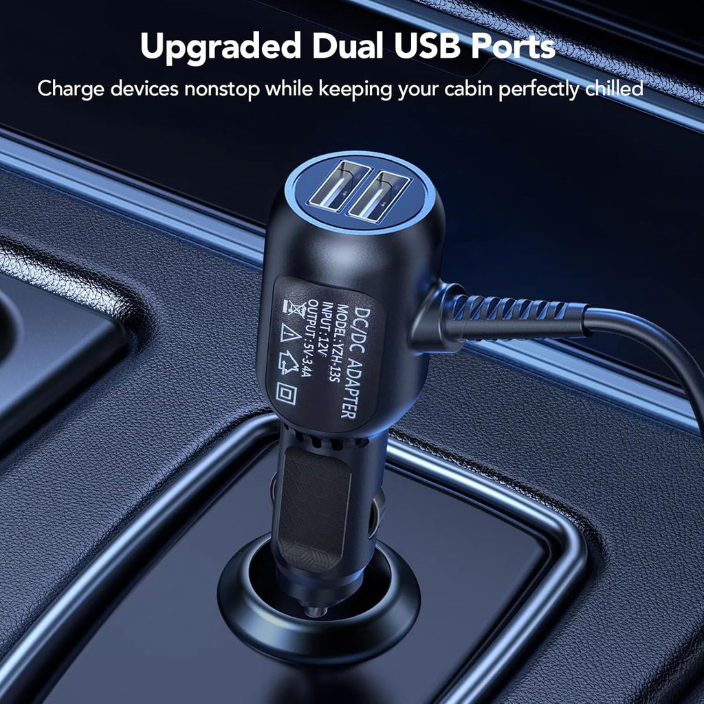 Cooling Car Seat Cover with 16 Powerful Fans 3-Speed Temperature Fit For Car SUV, Truck Van