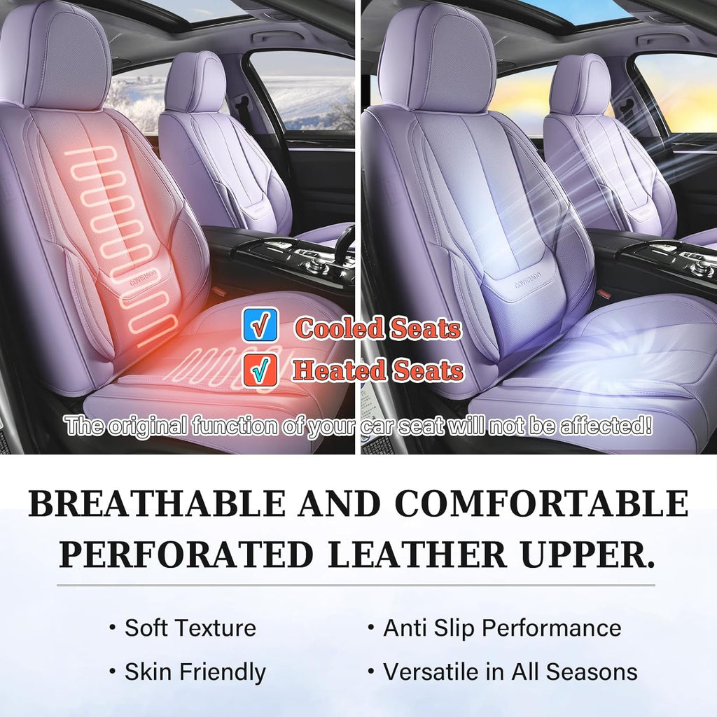 Waterproof Nappa Leather Carseat Cover Universal Fit for Most Cars