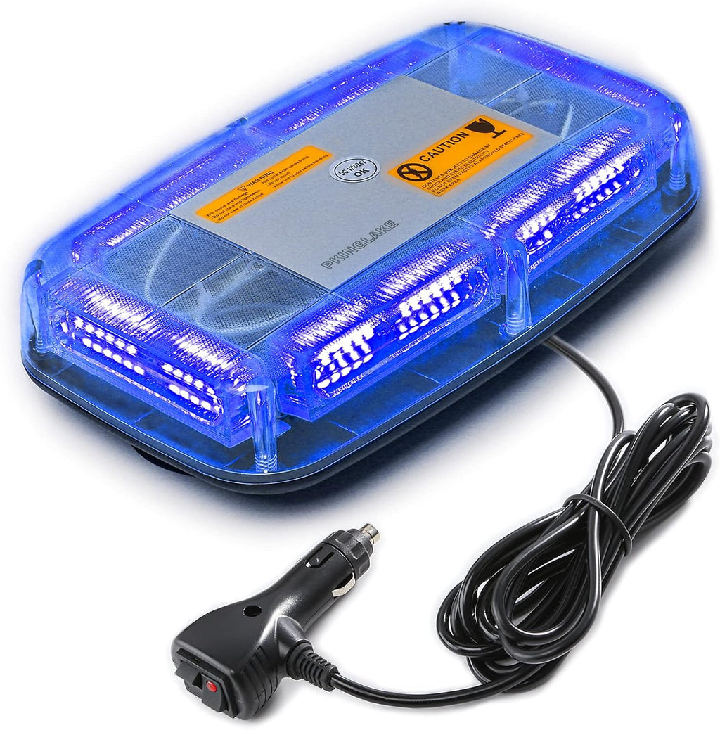 72LED Roof Top Emergency Strobe Beacon Lights, 12-24V High Visibility Safety Warning Mini LED Strobe Light bar with Magnetic Base for Snow Plow, Trucks, Construction Vehicles