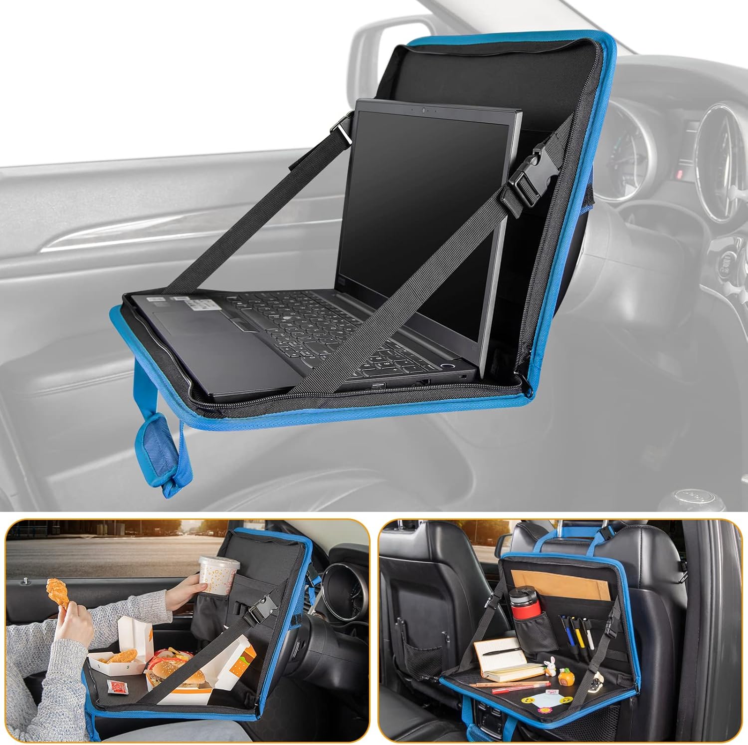 3 in 1 Steering Wheel Eating Tray & Multifunctional Car Office Bag