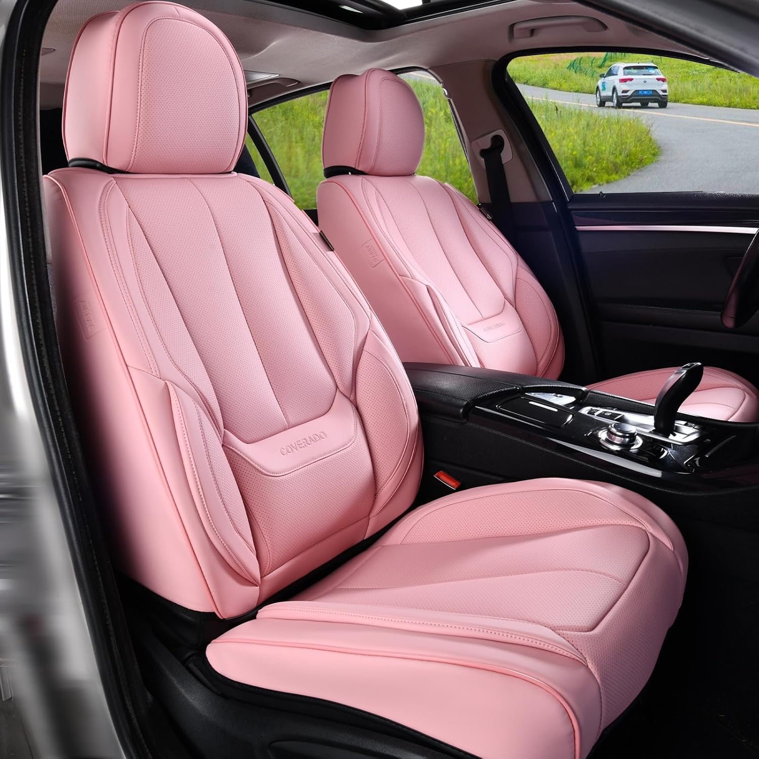 Waterproof Nappa Leather Carseat Cover Universal Fit for Most Cars