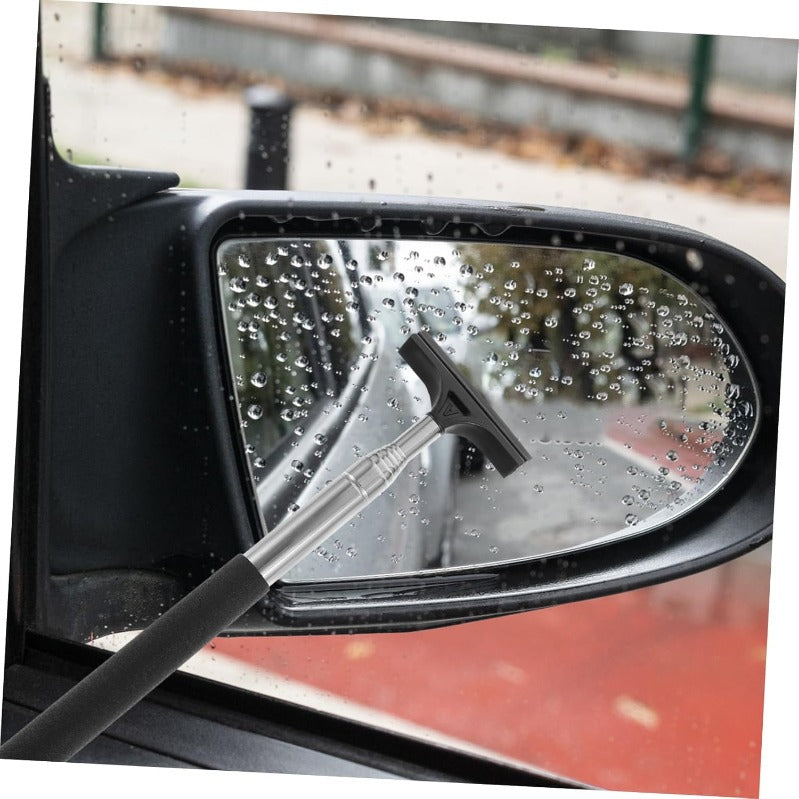 Telescopic Car Mirror Wiper Duo Extendable Anti-Fog Silicone Squeegee