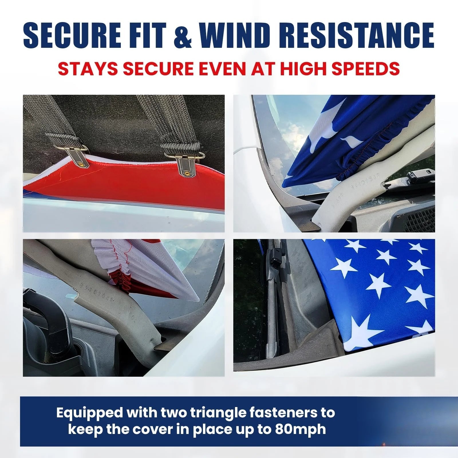 Patriotic Car Flag Hood Cover – Universal Fit