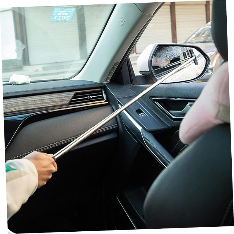 Telescopic Car Mirror Wiper Duo Extendable Anti-Fog Silicone Squeegee