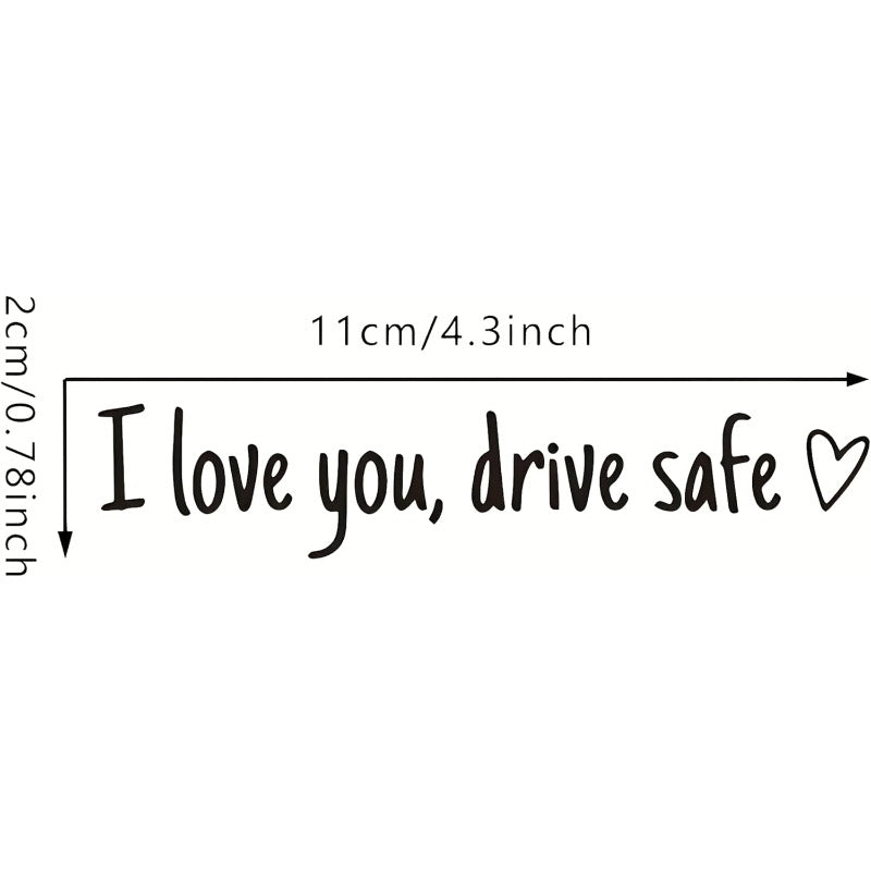 Rearview Mirror Vinyl Decal Reminder