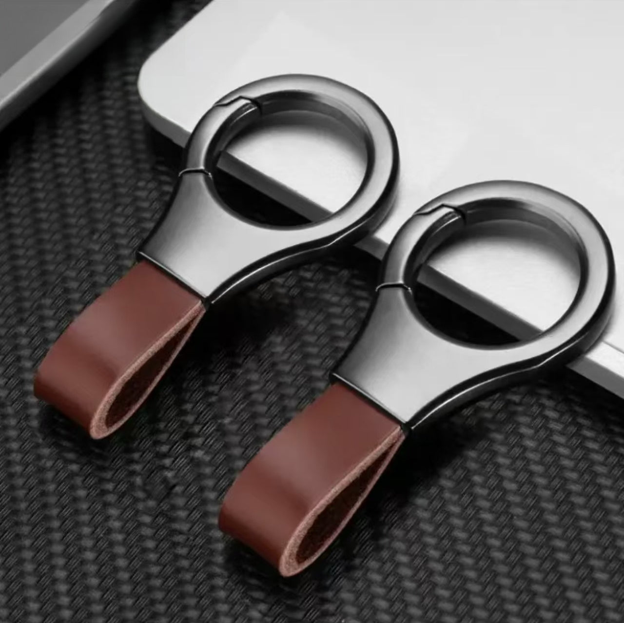 Metal & Leather Keychain Clips