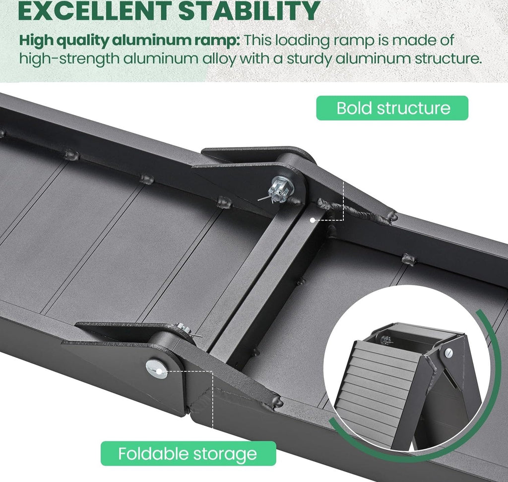 1 Pc of Motorcycle Ramp, Truck Ramp 750LBS Capacity, Ramp for Motorcycles/Dirt Bikes