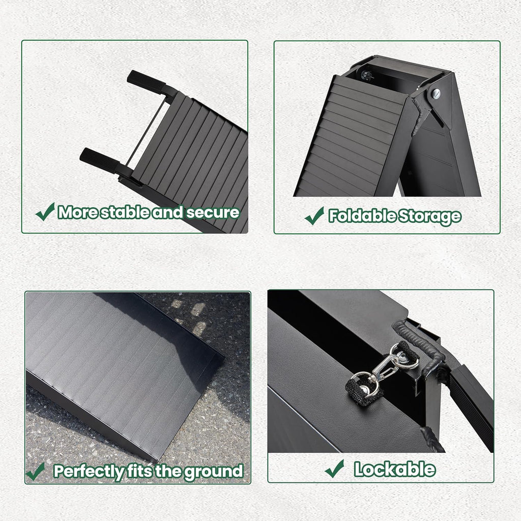 1 Pc of Motorcycle Ramp, Truck Ramp 750LBS Capacity, Ramp for Motorcycles/Dirt Bikes