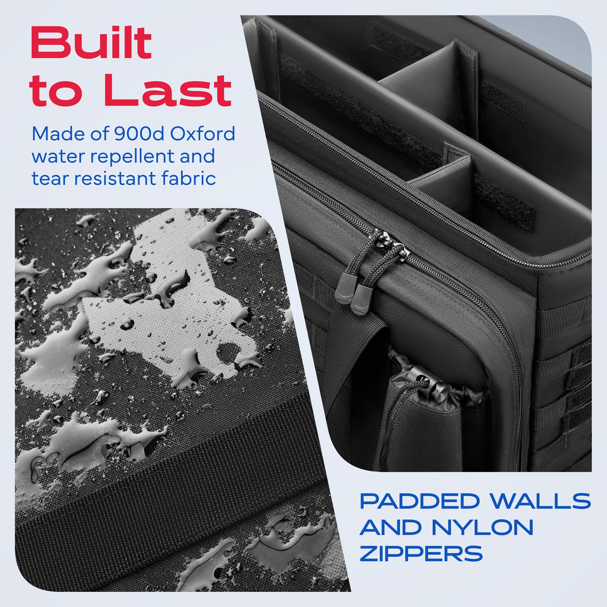 Patrol Bag Used By Law Enforcement Police Gear and Military Grade - Water Resistant Police Officer Duty Bag - Heavy Duty Car Front Seat Organizer with Multiple Storage Space