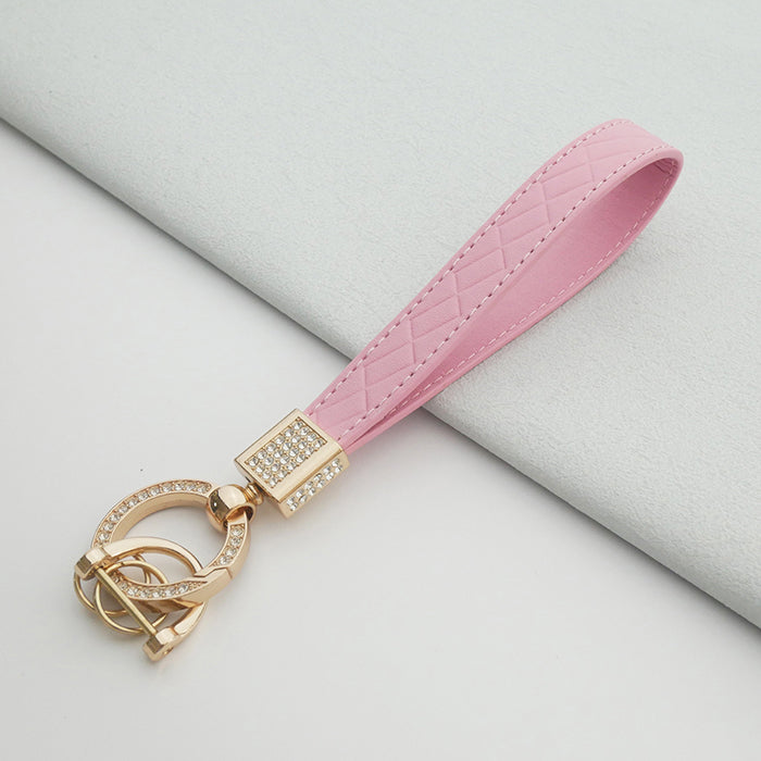 Leather Wristlet Keychain for Car Keys