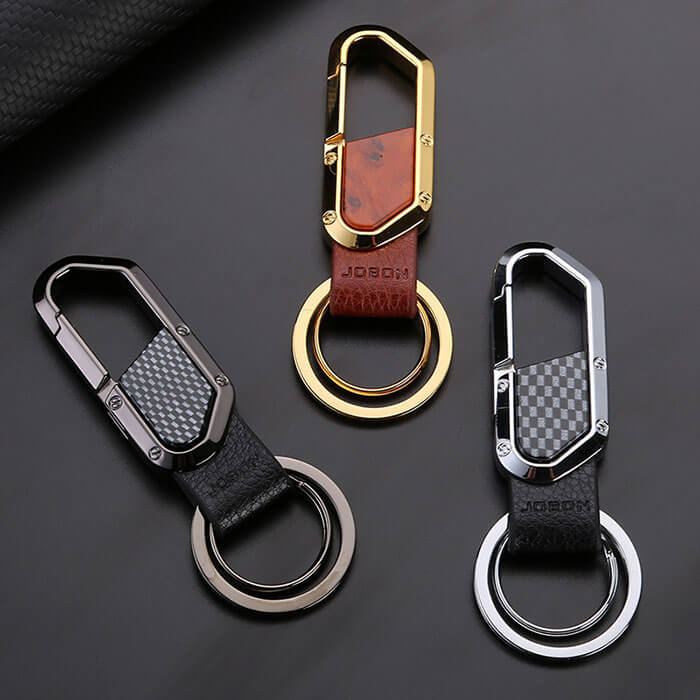 Business Men's Double Ring Metal Keychain