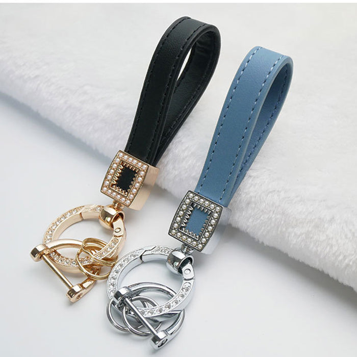 Women's Leather Keychain for Car Keys