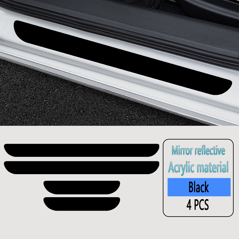 Acrylic Laser Car Anti-Fouling Door Sill Strips🎉4pcs🎉