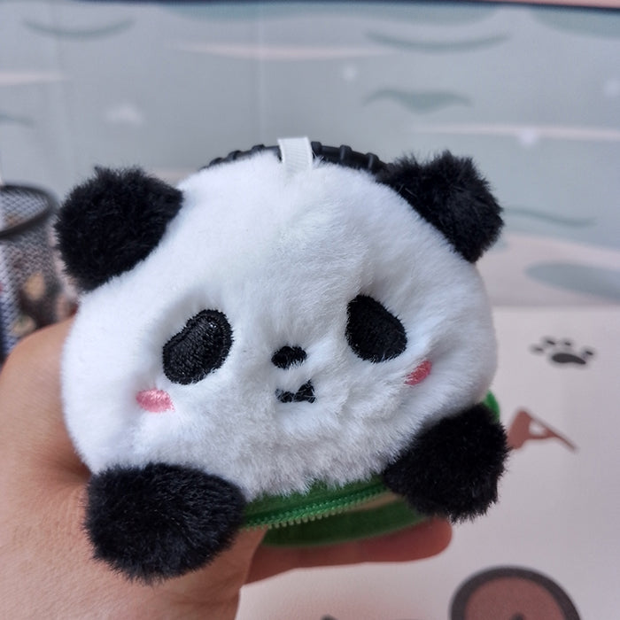 2pcs/set Plush Capybara Coin Purses Keychain Charm