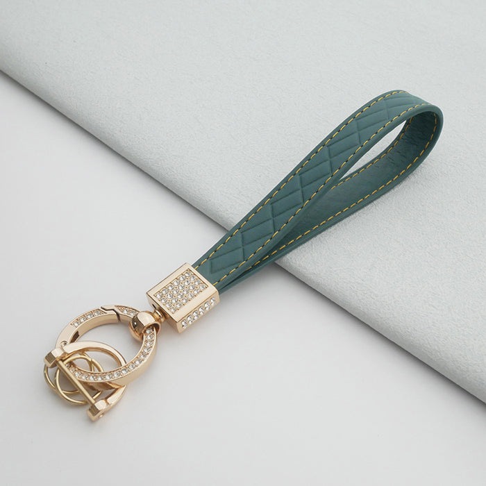 Leather Wristlet Keychain for Car Keys