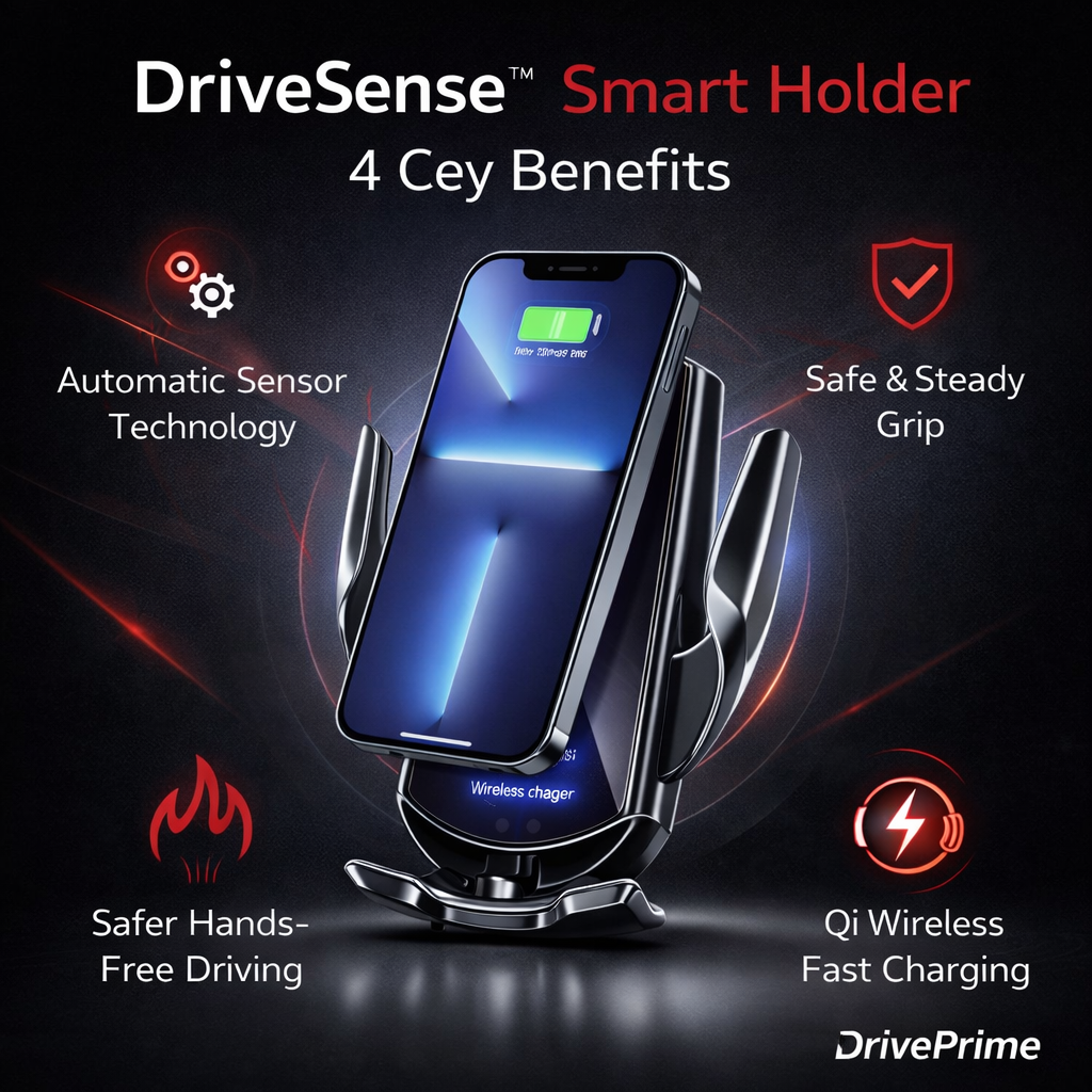 DriveSense™ Smart Holder – Automatic Sensor Wireless Charger