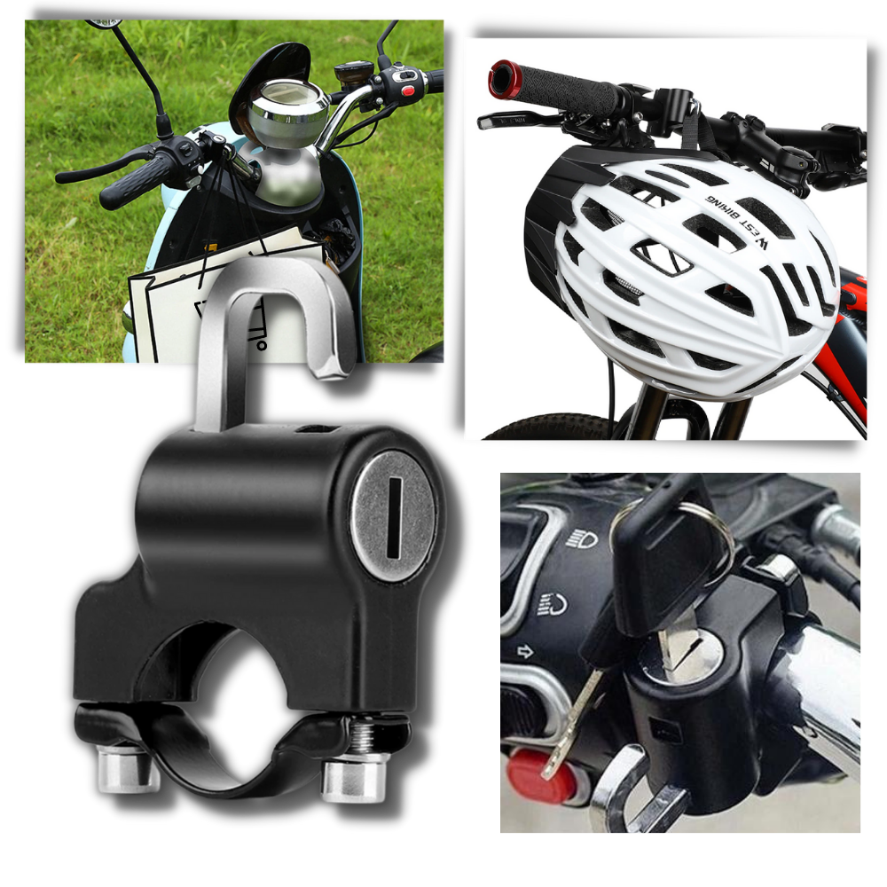 Anti-Theft Motorcycle Helmet Lock