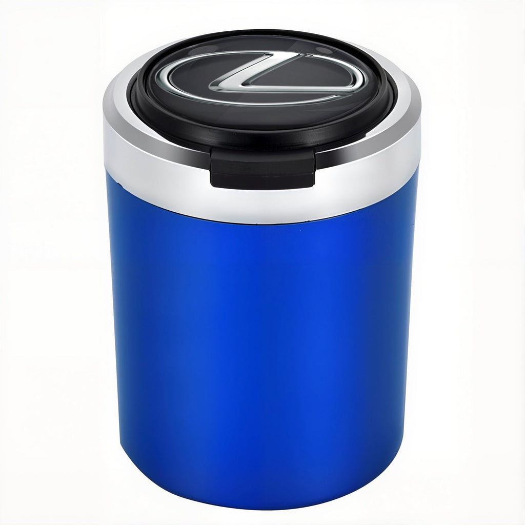 Smokeless Stainless Steel LED Car Cupholder Ashtray with Lid