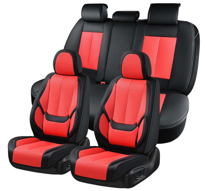 Waterproof Nappa Leather Carseat Cover Universal Fit for Most Cars