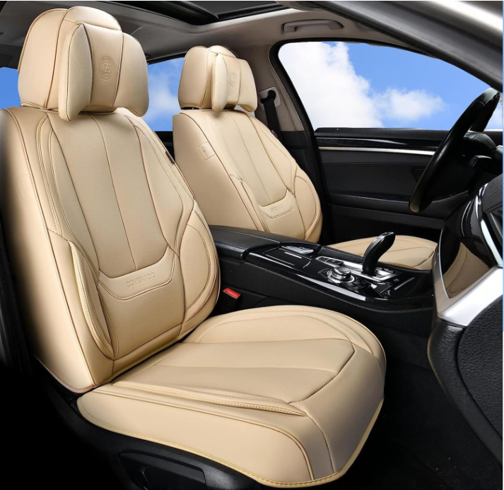 Waterproof Nappa Leather Carseat Cover Universal Fit for Most Cars
