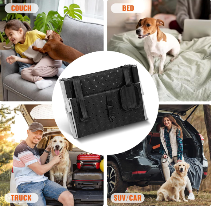 Foldable Dog Stairs For Cars and SUV, Truck