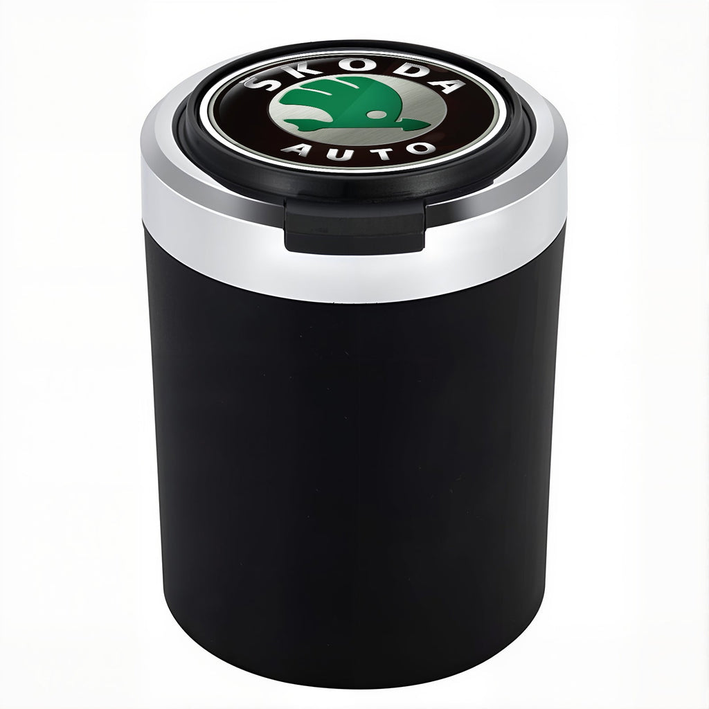 Smokeless Stainless Steel LED Car Cupholder Ashtray with Lid