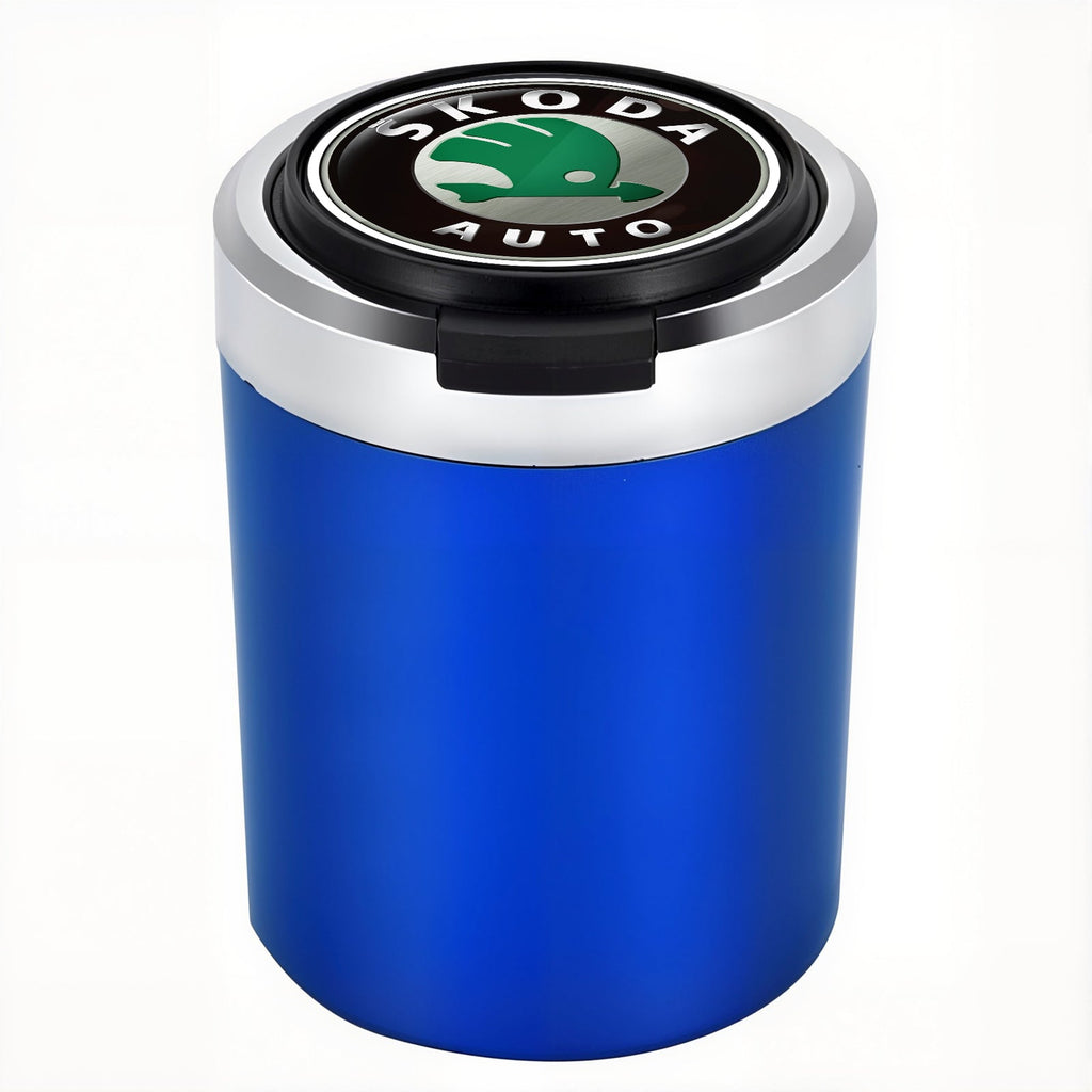 Smokeless Stainless Steel LED Car Cupholder Ashtray with Lid