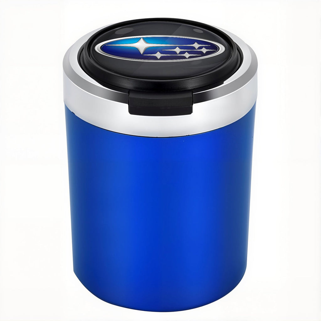 Smokeless Stainless Steel LED Car Cupholder Ashtray with Lid