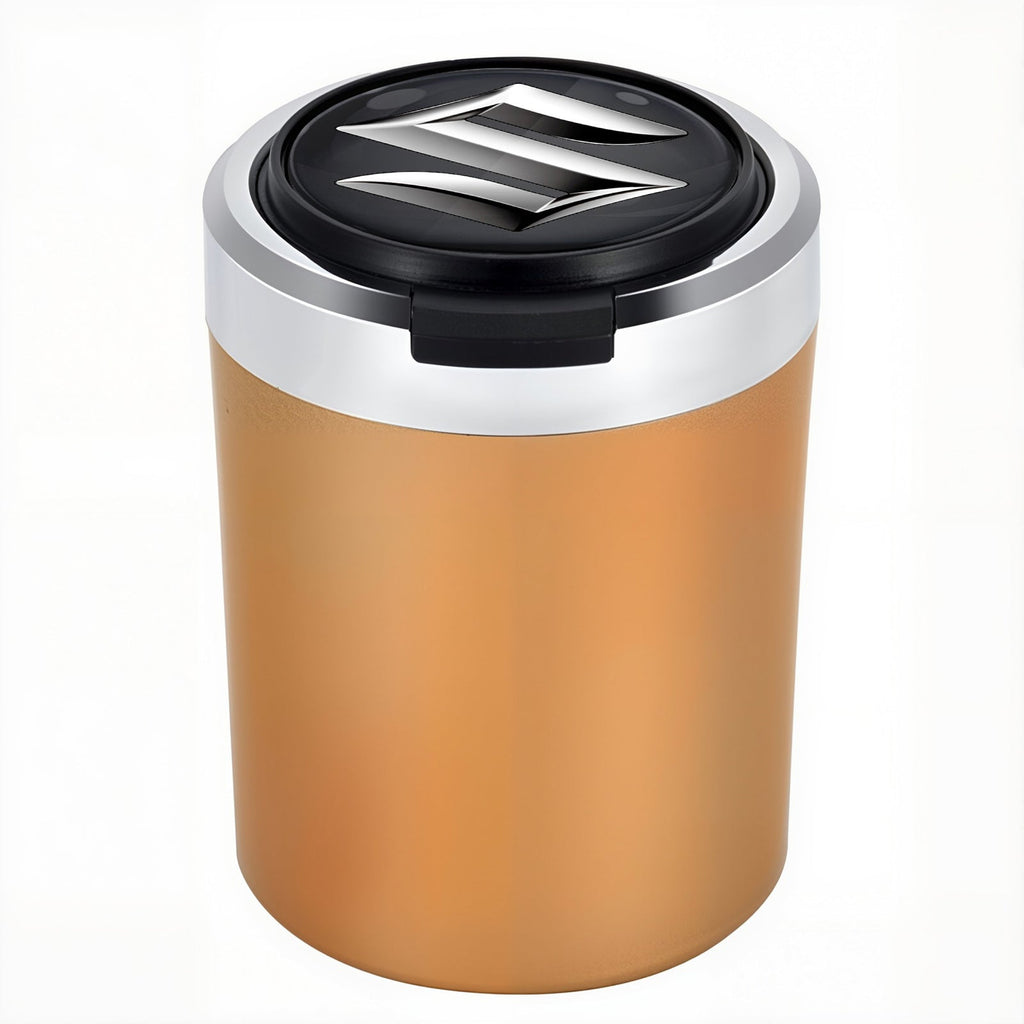 Smokeless Stainless Steel LED Car Cupholder Ashtray with Lid