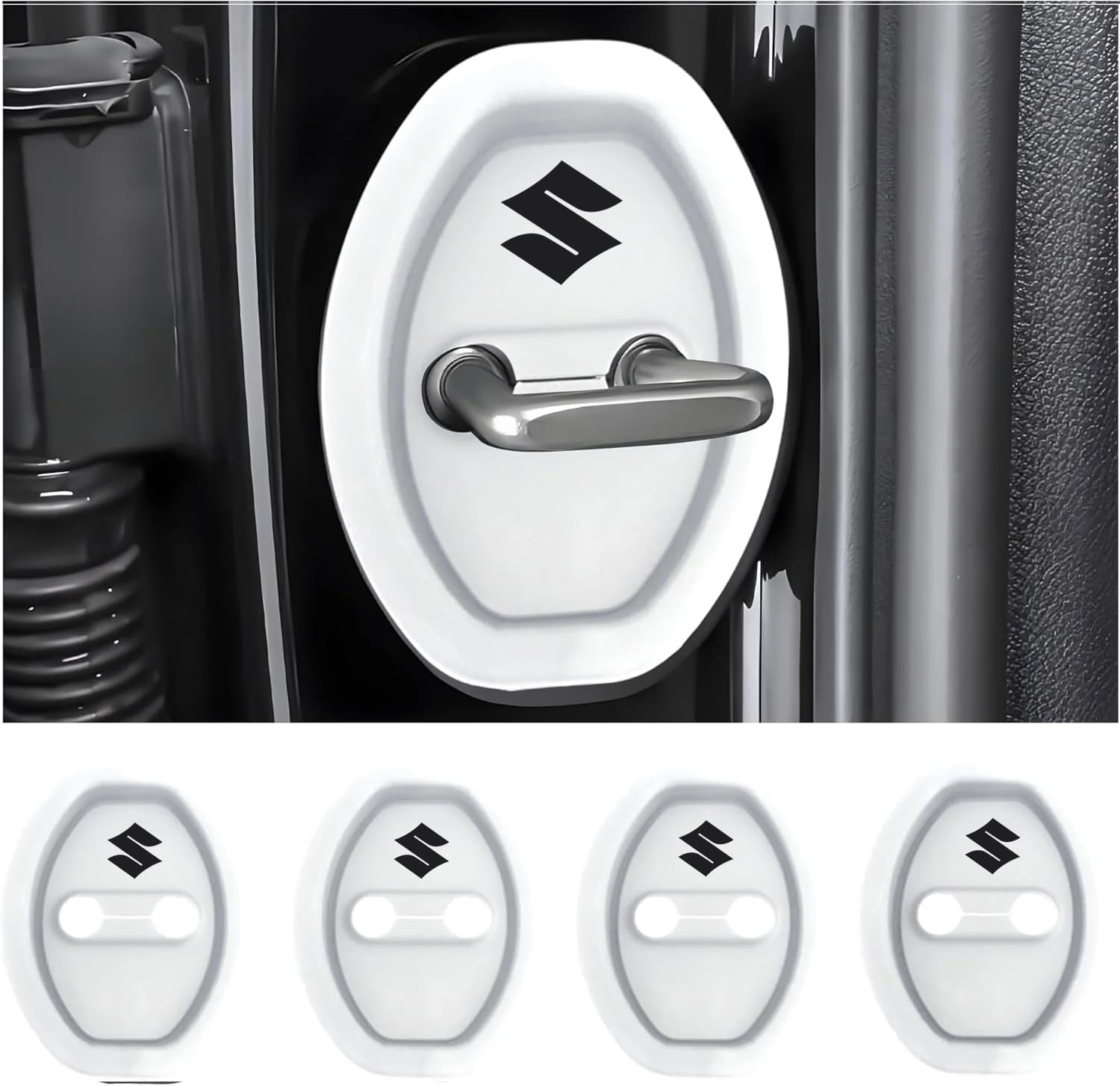 Eptchn Universal Silicone Car Door Latch Covers Protector (4 PACK)