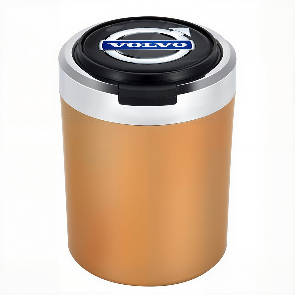 Smokeless Stainless Steel LED Car Cupholder Ashtray with Lid