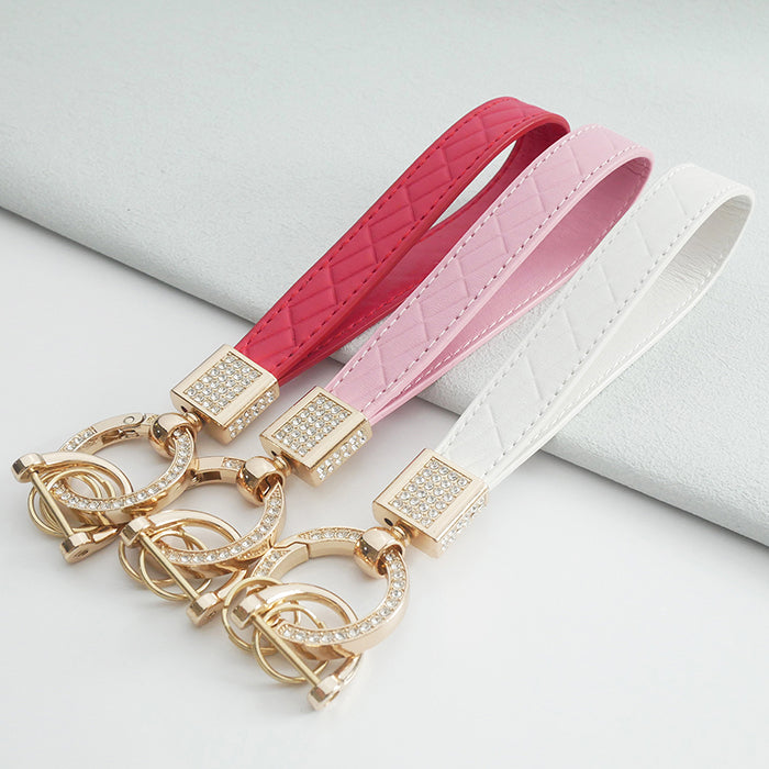 Leather Wristlet Keychain for Car Keys