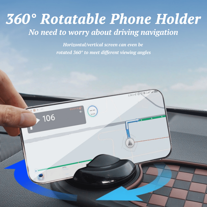 Woyuosn Multifunction Car Mat with Phone Holder Hidden Number Plate