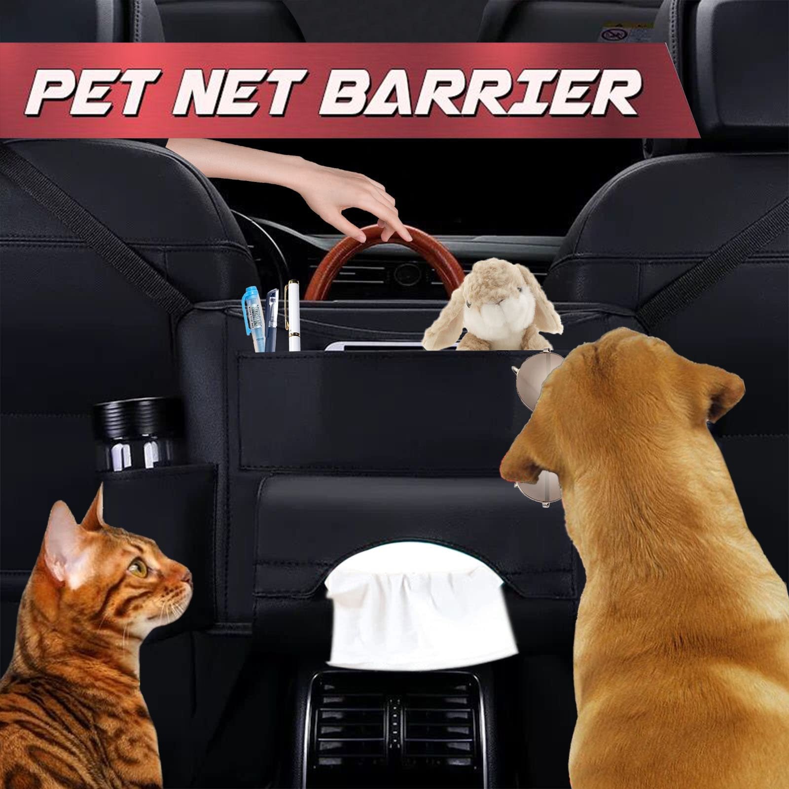 Car Seat Organizer & Barrier Storage Pocket