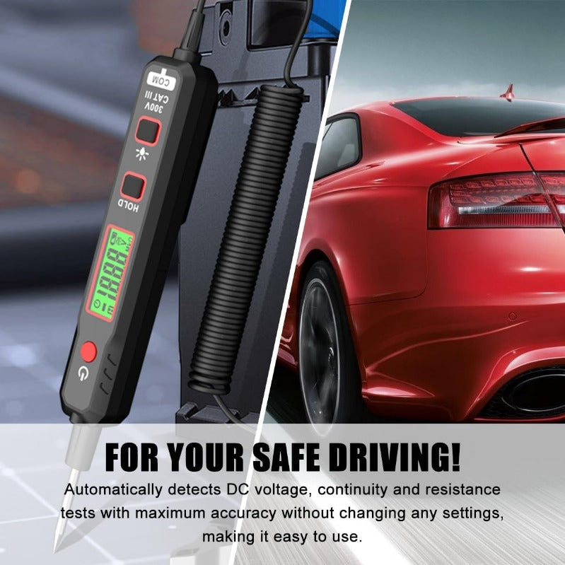 Smart LCD Circuit Tester – AC/DC 3–300V, Continuity & Resistance