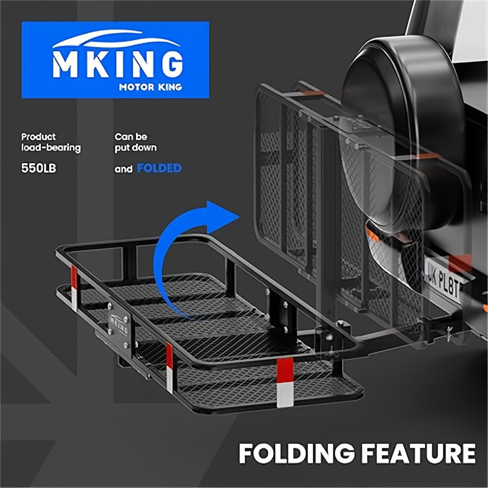 HeavyDuty Foldable Hitch Cargo Carrier with Waterproof Bag