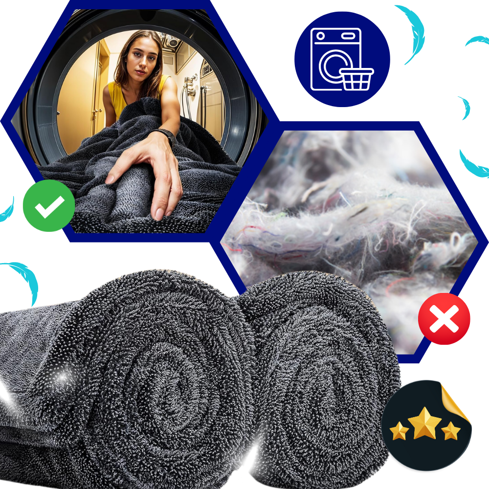 Absorbent Microfiber Glass Cleaner Towel