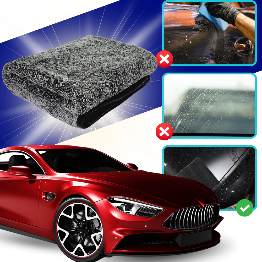 Absorbent Microfiber Glass Cleaner Towel