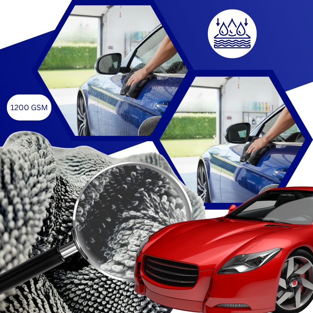 Absorbent Microfiber Glass Cleaner Towel