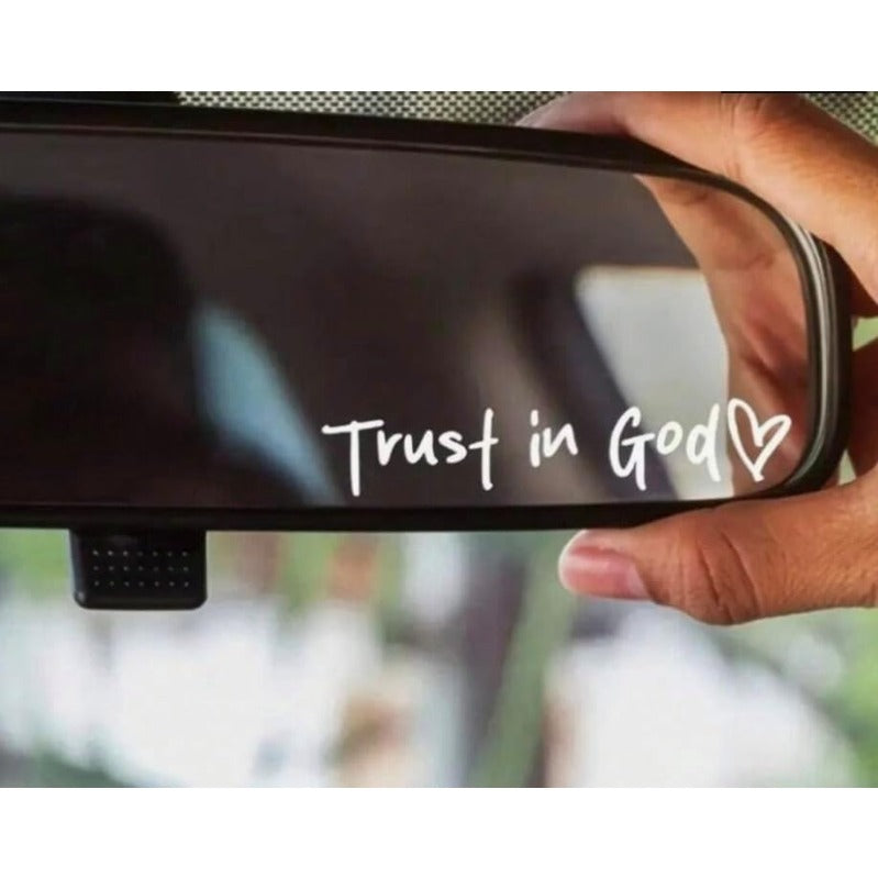 “Trust in God” Rear-View Mirror Decal