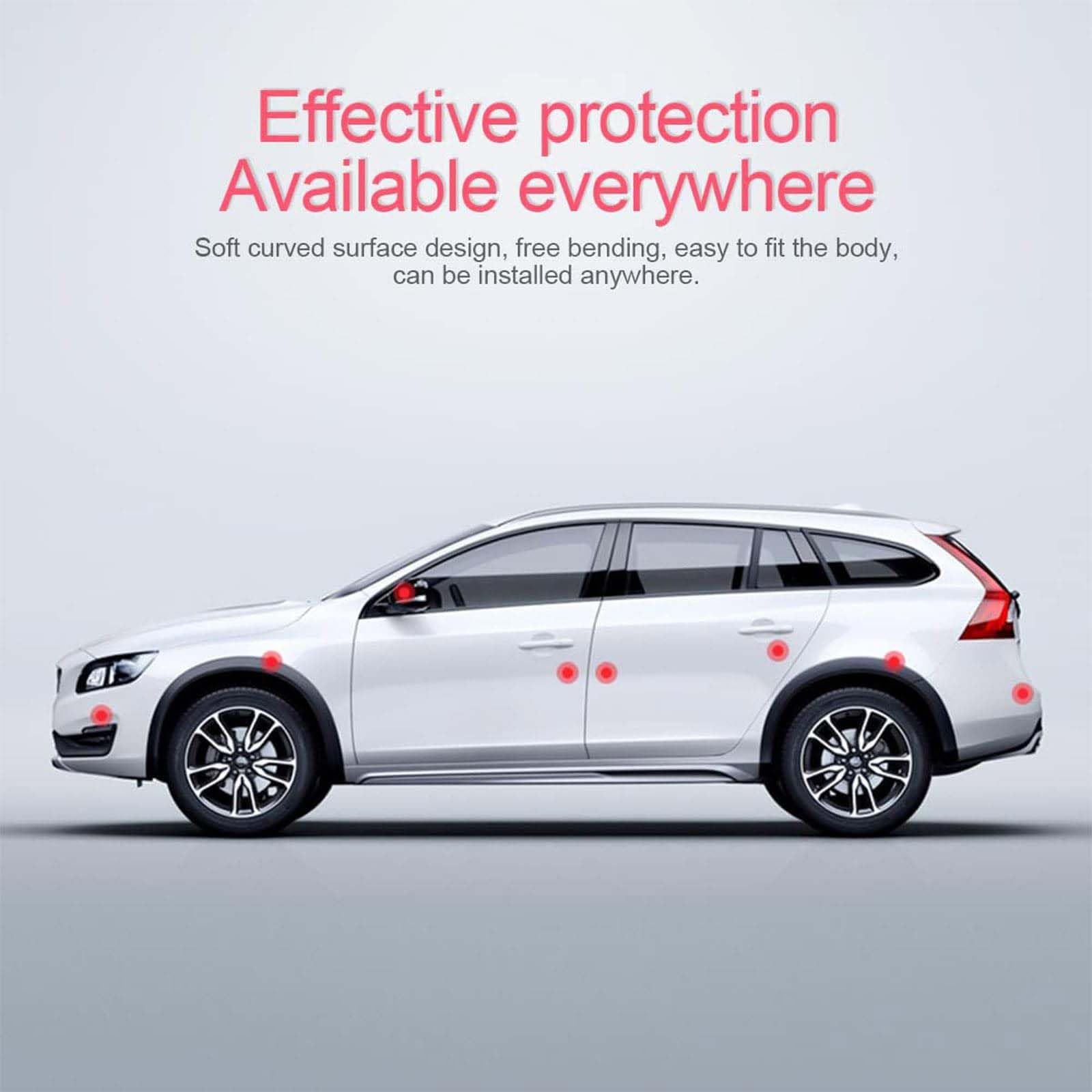 Universal Car Door Edge & Bumper Protector Strips – Invisible Anti-Collision Guard (4PCS)