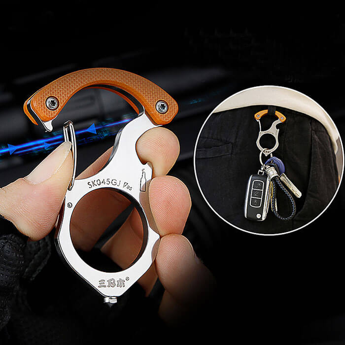 Car Window Breaker & Seatbelt Cutter Keychain