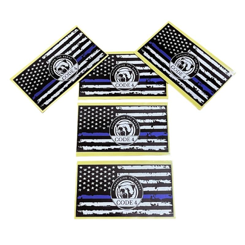 Thin Blue Line Flag Decal
