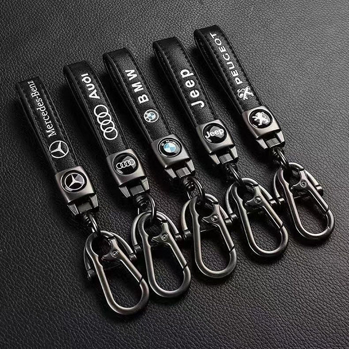Leather Car Keychain with Customized Logo