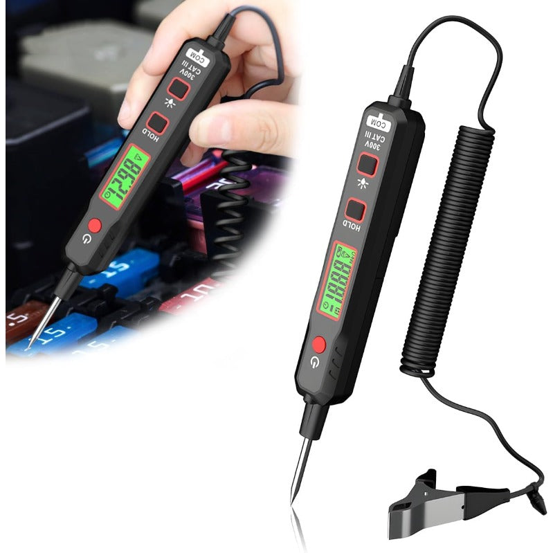 Smart LCD Circuit Tester – AC/DC 3–300V, Continuity & Resistance