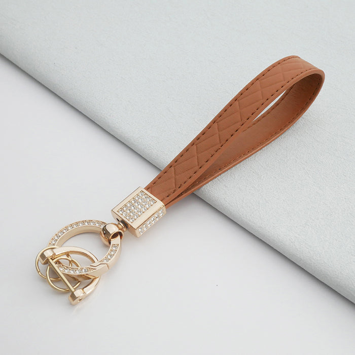 Leather Wristlet Keychain for Car Keys