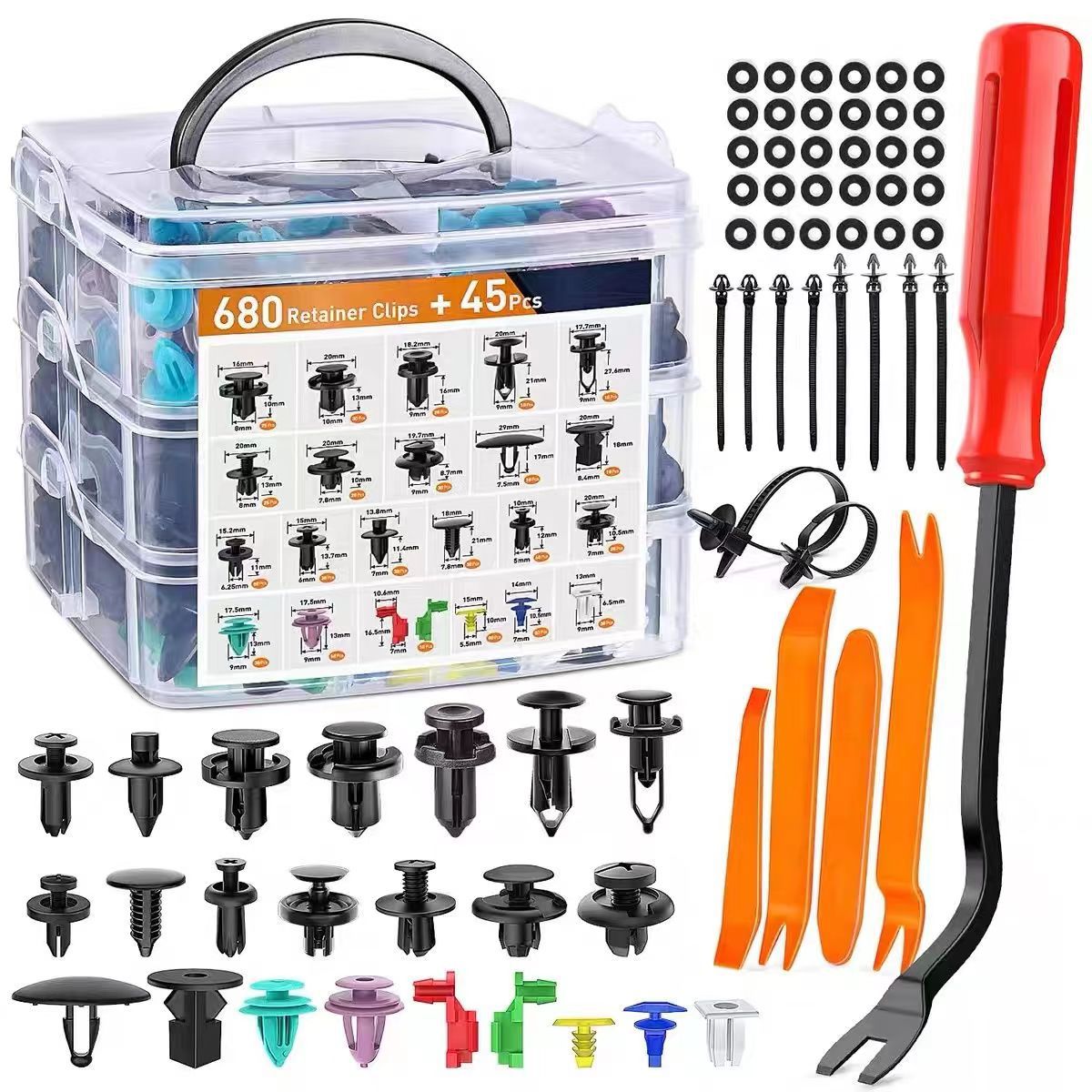 SnapForge 725Pcs Auto Body Fasteners Kit