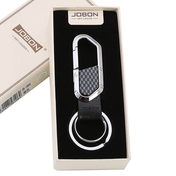 Business Men's Double Ring Metal Keychain